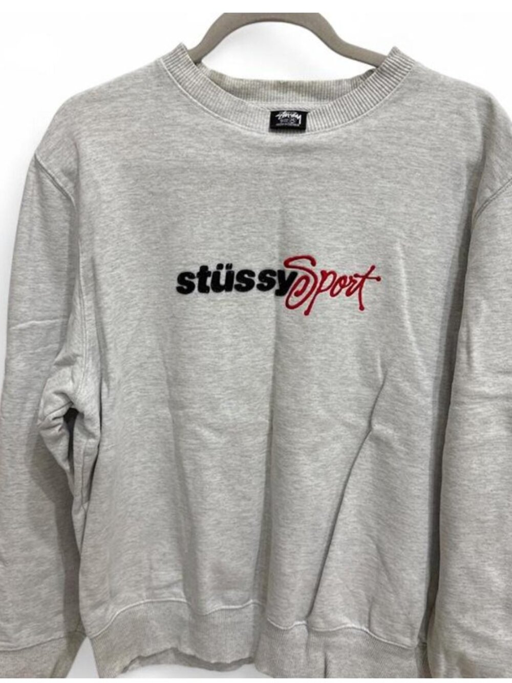 Stüssy Men's Light Grey Crewneck / Sweatshirt Size Medium